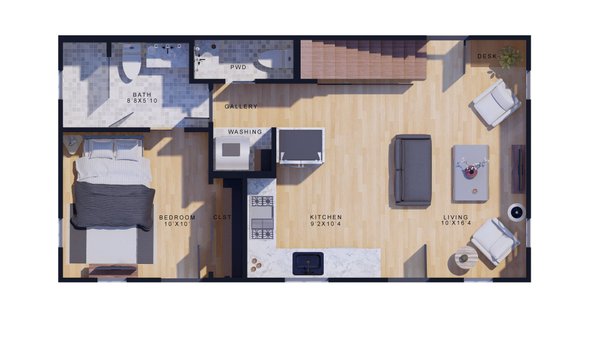 Architectural House Design - Contemporary Floor Plan - Main Floor Plan #1110-1