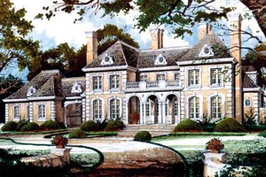 European Exterior - Front Elevation Plan #429-43