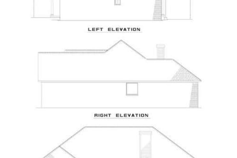 House Plan Design - Exterior - Rear Elevation for European House Plan #17-1041 - 3 bed, 2 bath