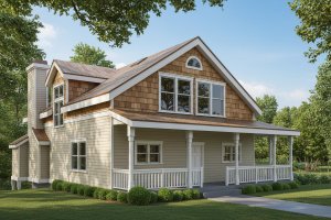Bungalow Exterior - Front Elevation Plan #100-213