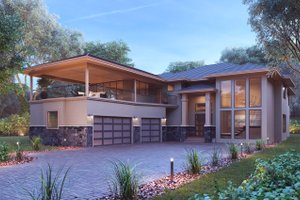 Contemporary Exterior - Front Elevation Plan #1066-27