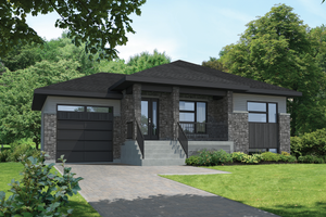 Contemporary Exterior - Front Elevation Plan #25-4590