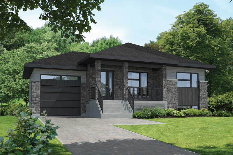Home Plan - Contemporary Exterior - Front Elevation Plan #25-4590