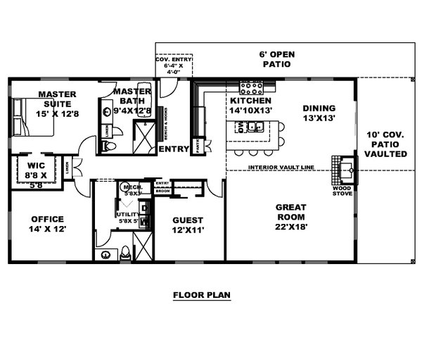 Modern Floor Plan - Main Floor Plan #117-969