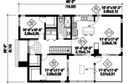 Contemporary Style House Plan - 2 Beds 1 Baths 1016 Sq/Ft Plan #25-4573 
