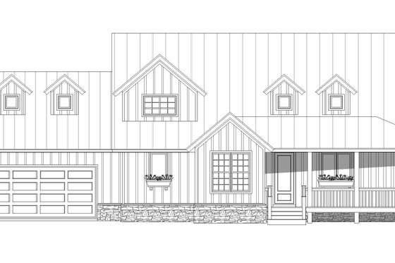 Exterior - Front Elevation 3 for Traditional House Plan #932-508 - 3 bed, 2.5 bath