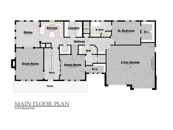 Colonial Floor Plan - Main Floor Plan #475-1