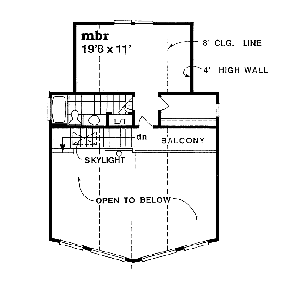 Modern Floor Plan - Upper Floor Plan #47-316
