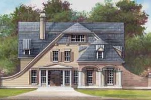 Colonial Exterior - Front Elevation Plan #119-143