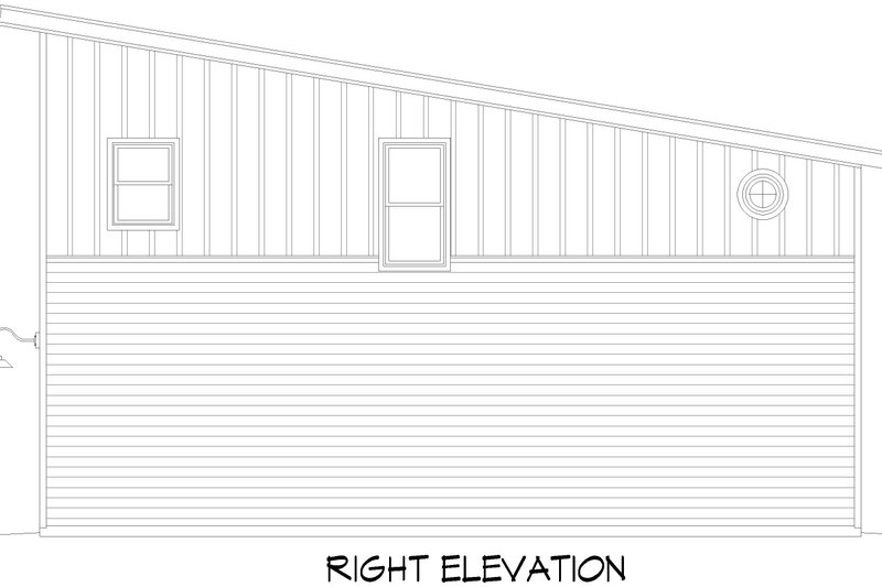 House Design - Exterior - Other Elevation 1 for Farmhouse House Plan #932-1060 - 3 bed, 1 bath
