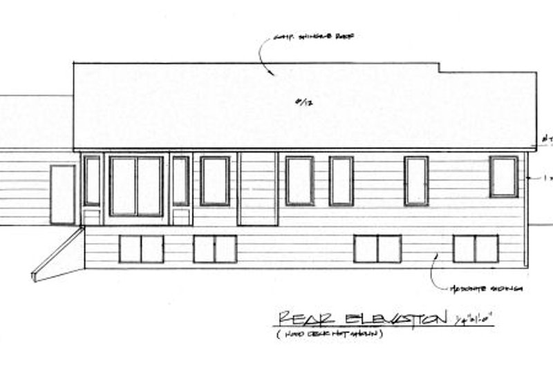 Dream House Plan - Exterior - Rear Elevation for Traditional House Plan #58-179 - 3 bed, 2 bath
