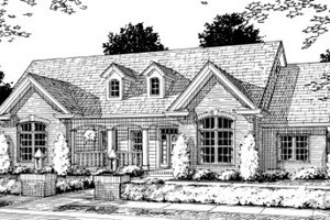Country Exterior - Front Elevation Plan #20-354