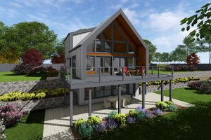 Contemporary Exterior - Front Elevation Plan #126-292