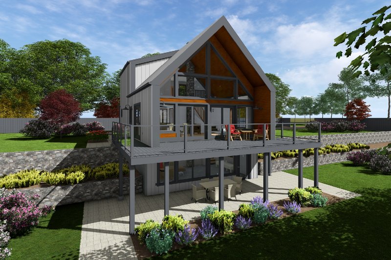 Contemporary Style House Plan - 2 Beds 2 Baths 1187 Sq/Ft Plan #126-292