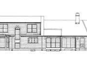 Exterior - Rear Elevation for Southern House Plan #72-174 - 3 bed, 4 bath