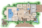 Beach Style House Plan - 5 Beds 5.5 Baths 8318 Sq/Ft Plan #27-465 