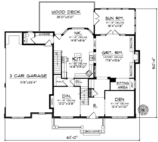 House Design - European Floor Plan - Main Floor Plan #70-638