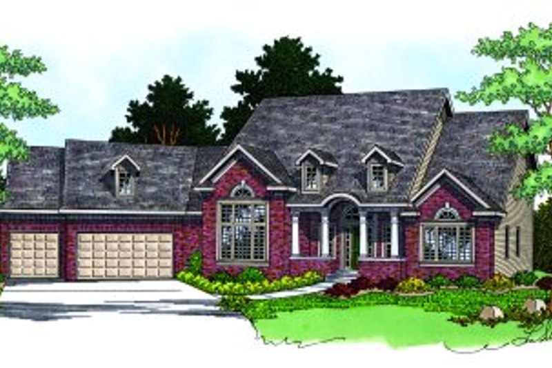 Dream House Plan - Traditional Exterior - Front Elevation Plan #70-486