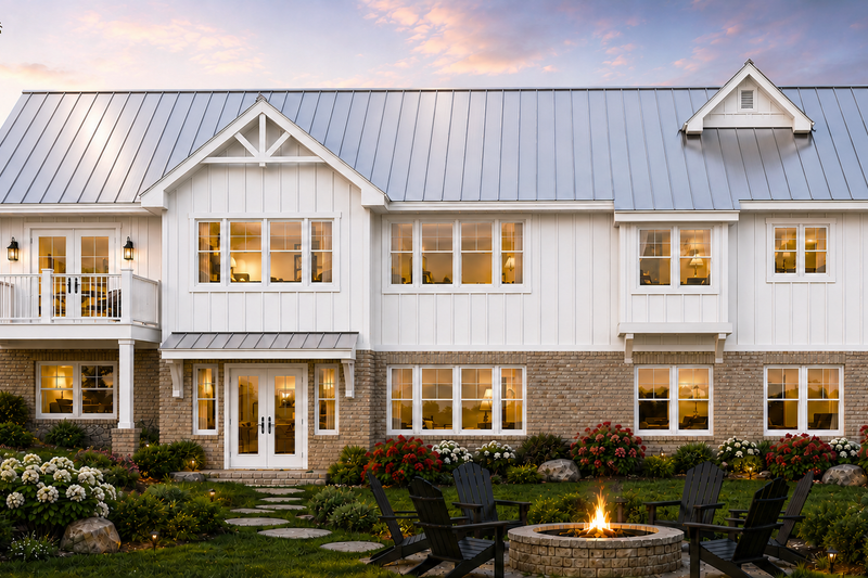 House Blueprint - Exterior - Rear Elevation 2 for Farmhouse House Plan #928-440 - 2 bed, 2.5 bath