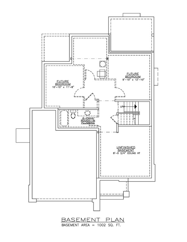 Modern Floor Plan - Lower Floor Plan #1100-56