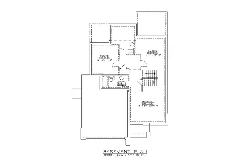 Home Plan - Floor Plan - Lower Floor for Modern House Plan #1100-56 - 4 bed, 2.5 bath