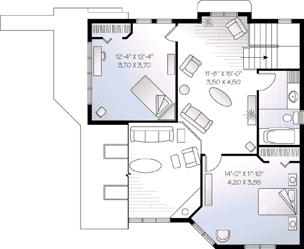 Home Plan - Modern Floor Plan - Upper Floor Plan #23-607