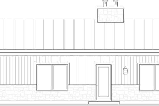 Exterior - Front Elevation 3 for Cabin House Plan #23-2895 - 3 bed, 2 bath