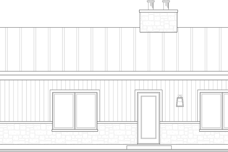 House Blueprint - Exterior - Front Elevation 3 for Cabin House Plan #23-2895 - 3 bed, 2 bath