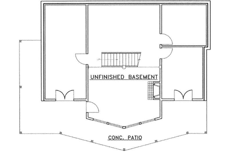 Dream House Plan - Floor Plan - Lower Floor for Country House Plan #117-301 - 3 bed, 2.5 bath