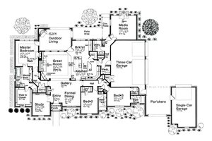 European style Plan 310-685 main floor