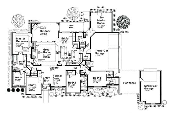 European style Plan 310-685 main floor