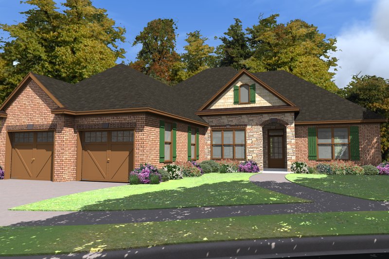 Ranch Style House Plan - 3 Beds 2 Baths 1948 Sq/Ft Plan #63-259