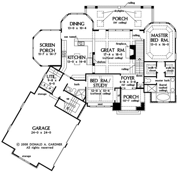 Architectural House Design - European Floor Plan - Main Floor Plan #929-4