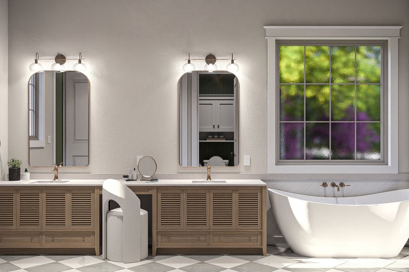 Architectural House Design - Interior - Master Bathroom 1 for Cottage House Plan #455-598 - 4 bed, 3.5 bath