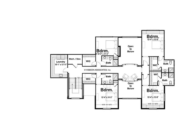 Dream House Plan - Floor Plan - Upper Floor for Farmhouse House Plan #928-422 - 5 bed, 5.5 bath
