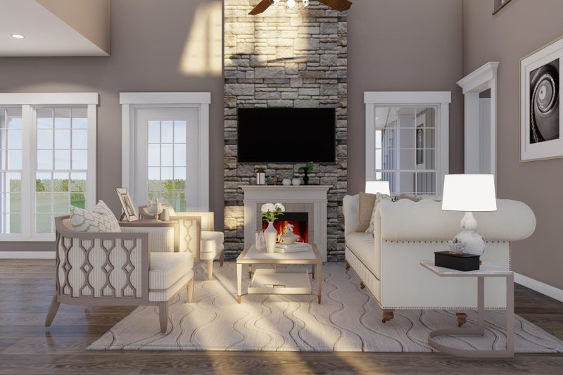 Home Plan - Interior - Family Room for Traditional House Plan #17-2435 - 3 bed, 3 bath