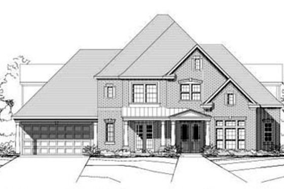 Exterior - Front Elevation for Country House Plan #411-109 - 4 bed, 3.5 bath