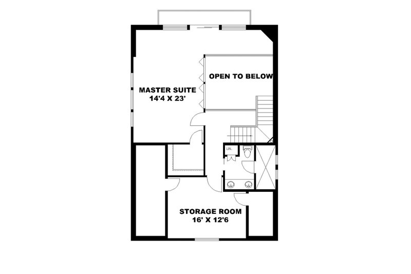 Dream House Plan - Floor Plan - Upper Floor for Contemporary House Plan #117-870 - 2 bed, 2 bath
