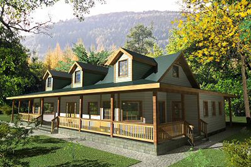 Home Plan - Country Exterior - Front Elevation Plan #117-522
