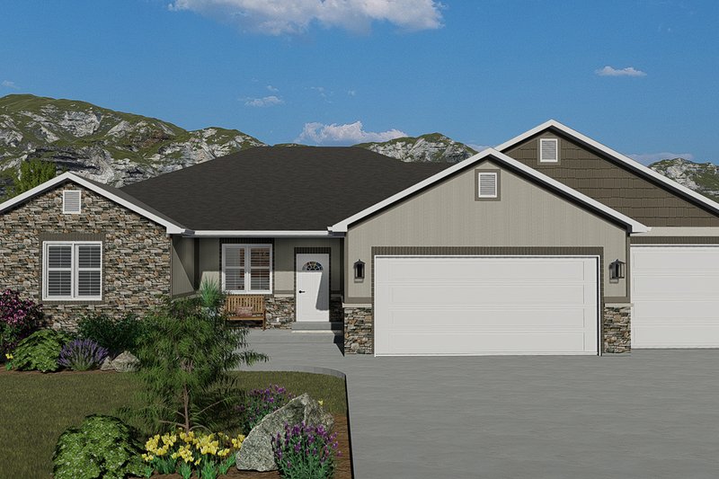House Blueprint - Traditional Exterior - Front Elevation Plan #1060-45