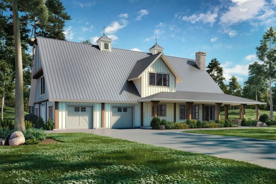 Stylish Home Plan with Double-Sided Fireplace