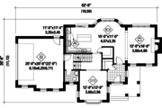 Traditional Style House Plan - 3 Beds 1 Baths 2208 Sq/Ft Plan #25-4560 
