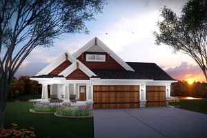 Craftsman Exterior - Front Elevation Plan #70-1519
