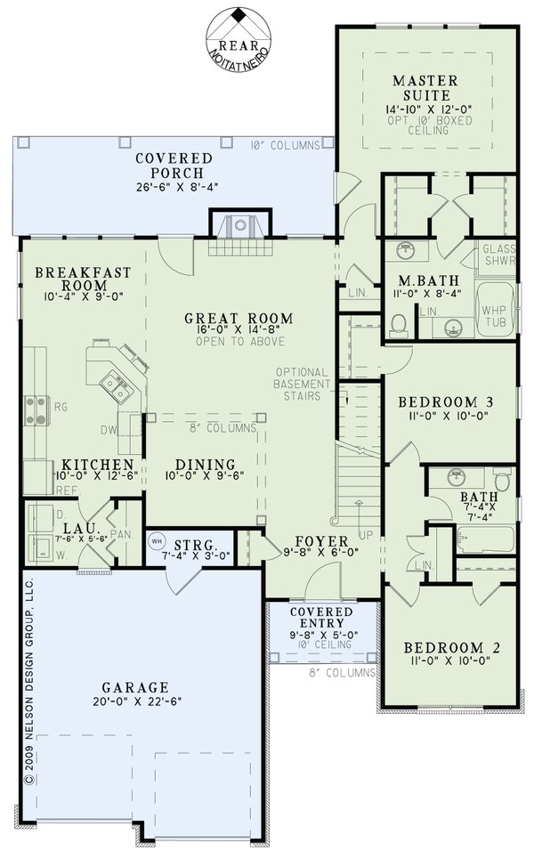 House Plan Design - Craftsman Floor Plan - Main Floor Plan #17-3337