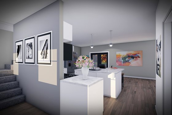 Interior - Entry for Farmhouse House Plan #70-1510 - 3 bed, 2.5 bath