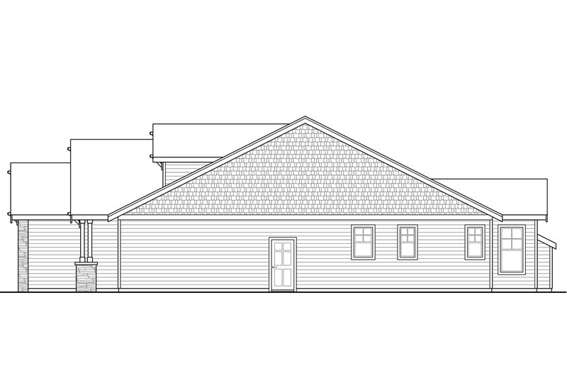 Dream House Plan - Exterior - Other Elevation 1 for Craftsman House Plan #124-1056 - 3 bed, 3 bath
