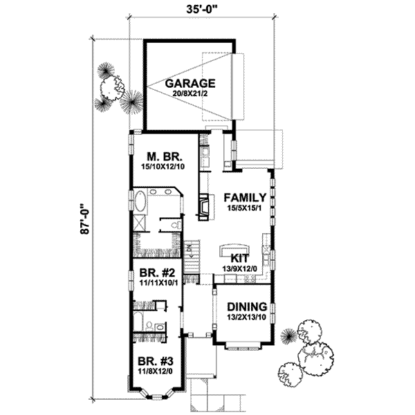 Traditional Floor Plan - Main Floor Plan #50-285