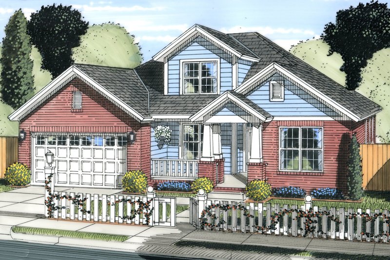 Dream House Plan - Cottage Exterior - Front Elevation Plan #513-2079