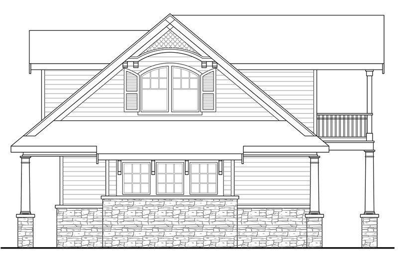 Dream House Plan - Exterior - Other Elevation 3 for Country House Plan #124-967 - 3 bed, 3.5 bath