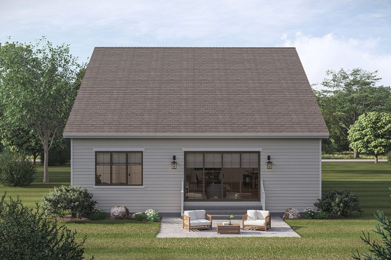 Home Plan - Exterior - Rear Elevation for Farmhouse House Plan #455-773 - 4 bed, 4 bath